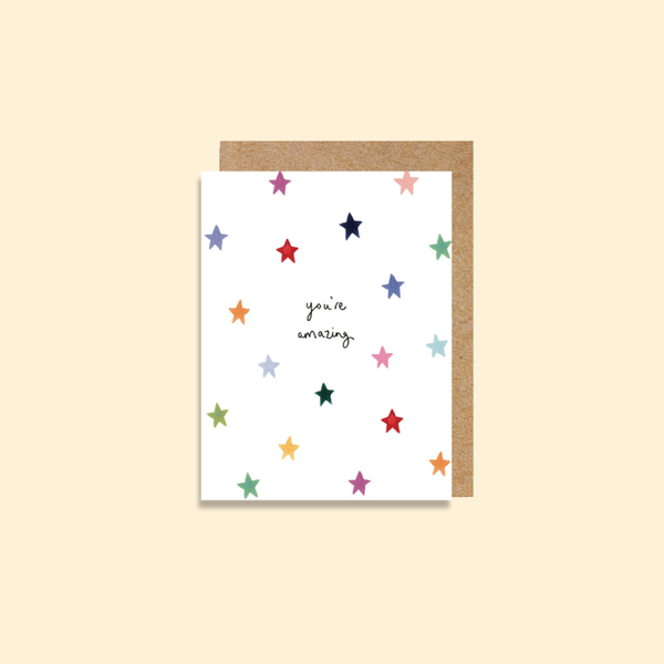 LMDBIJ183 You're amazing rainbow stars (6 pack)