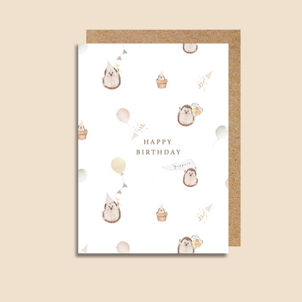 LRAL7 Happy Birthday Hedgehogs (6 pack)