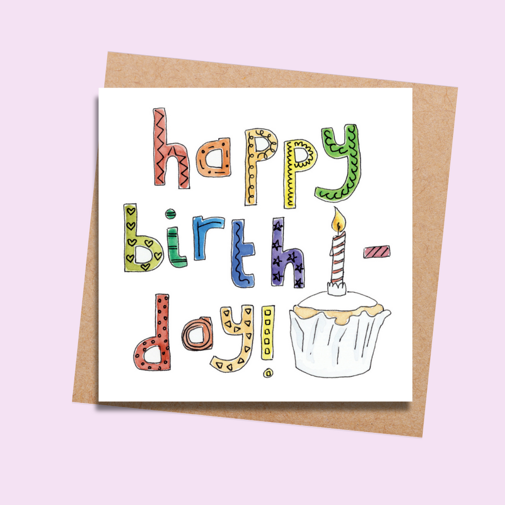 RR07 Happy Birthday Cupcake (6 pack)